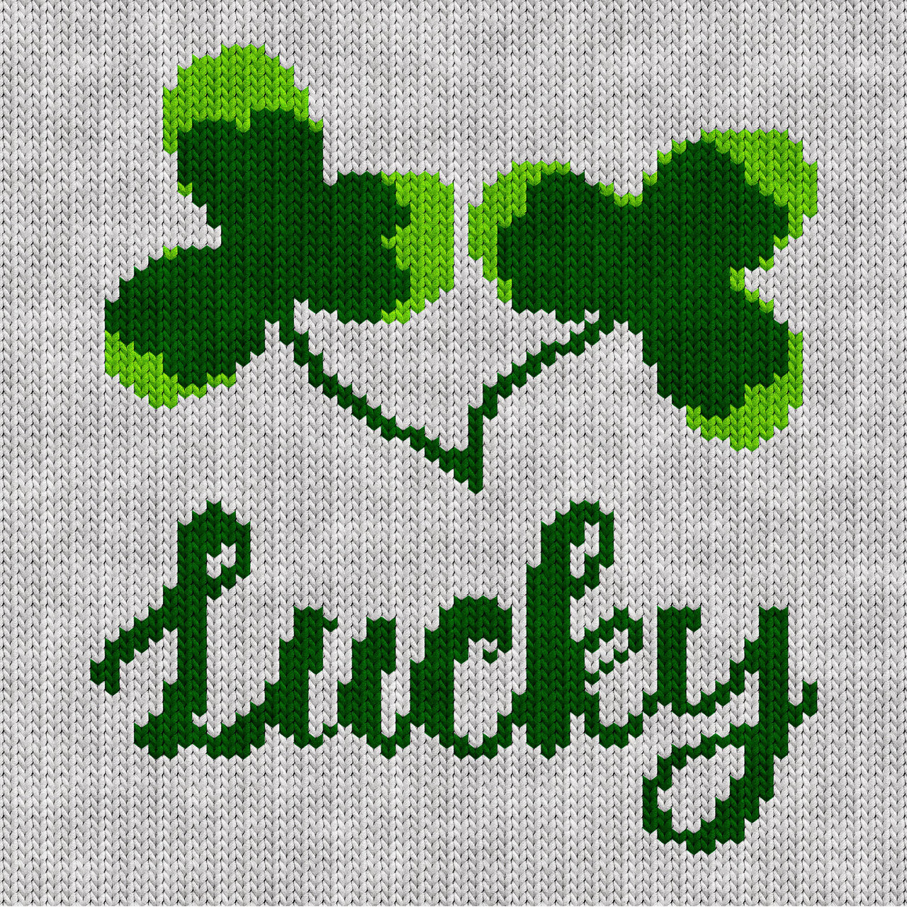 St Patricks Day Lucky Shamrock Clover Knitting Chart