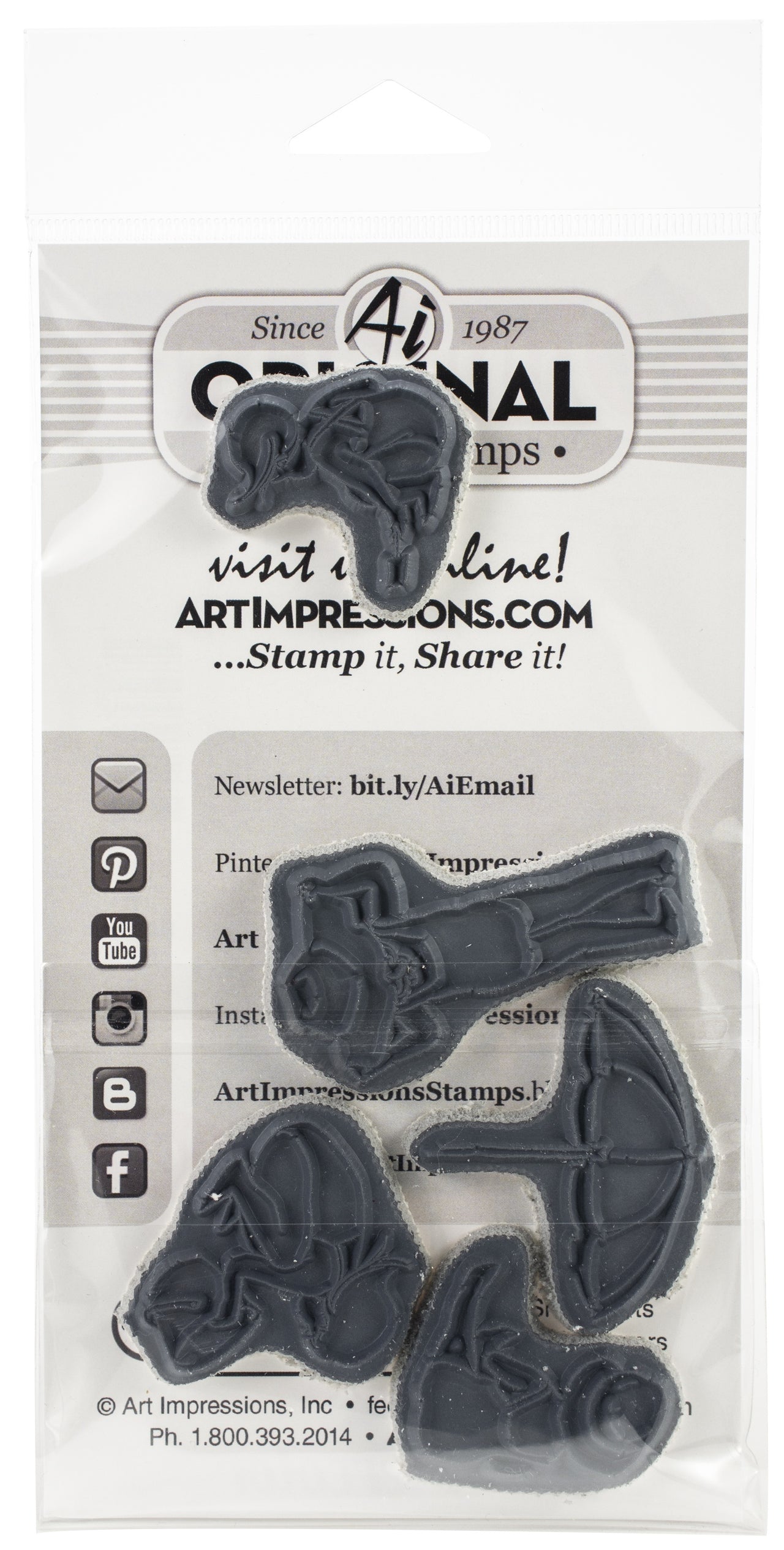Art Impressions Watercolor Cling Rubber Stamps - Beach Girls