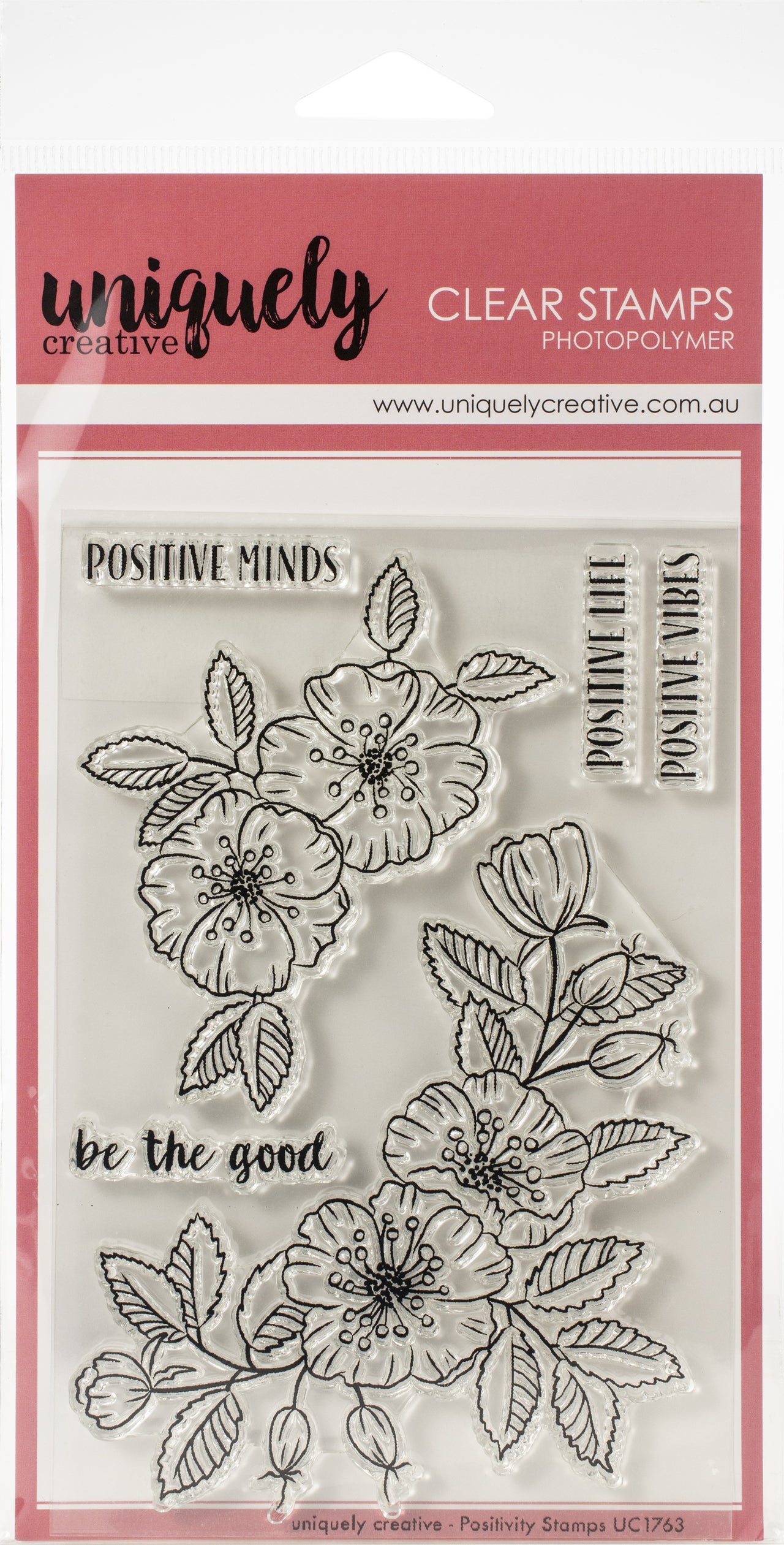 Uniquely Creative 4"X6" Clear Stamps - Positivity