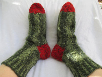 Watermelon Socks in Lett Lopi