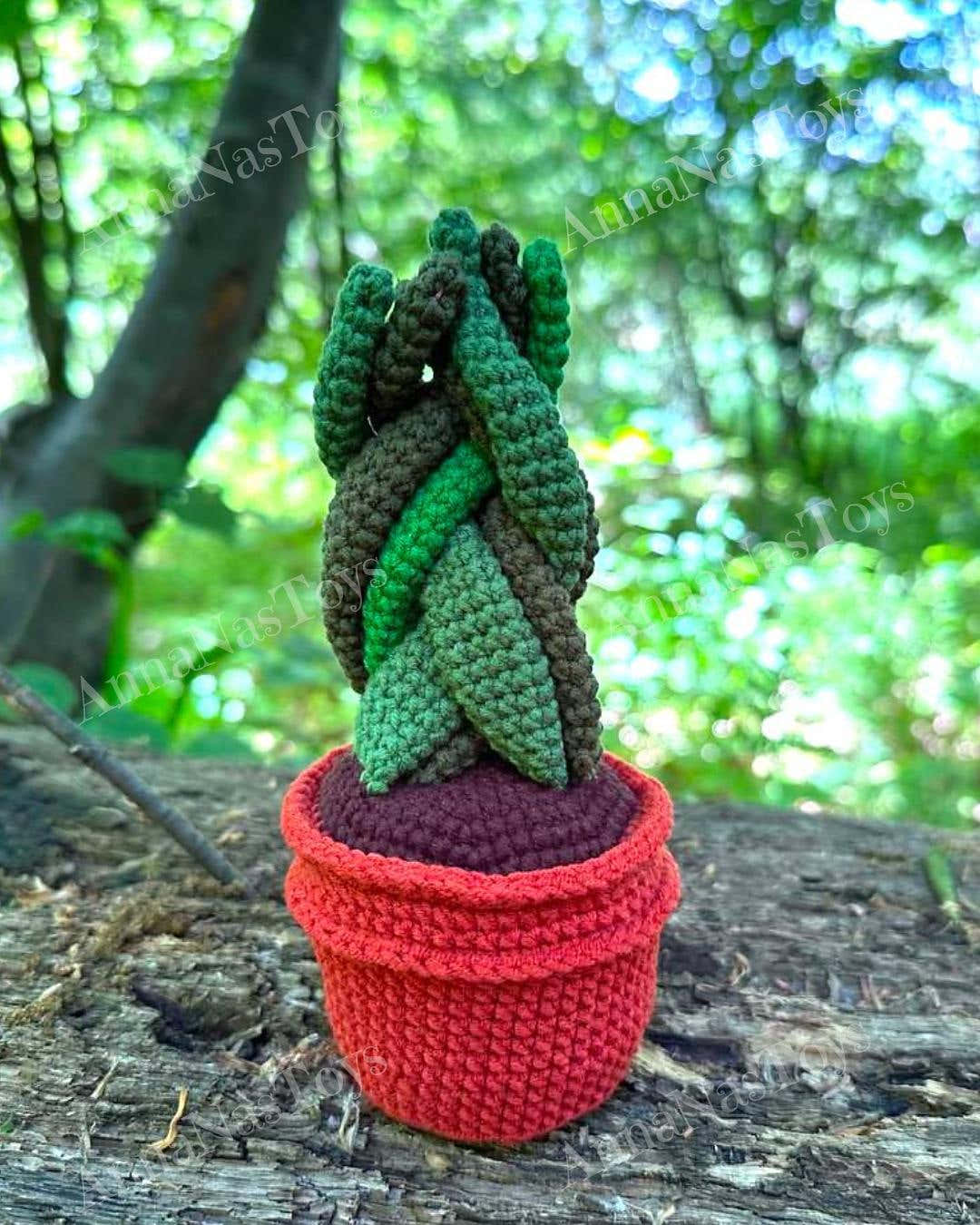 Crochet Succulent Pattern, Potted Sansevieria