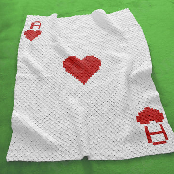 Ace of Hearts Blanket C2C CROCHET PATTERN