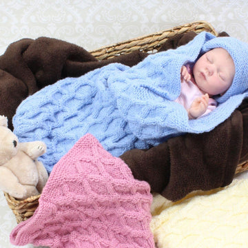 Knitting Pattern for baby cocoon 3 sizes  #170