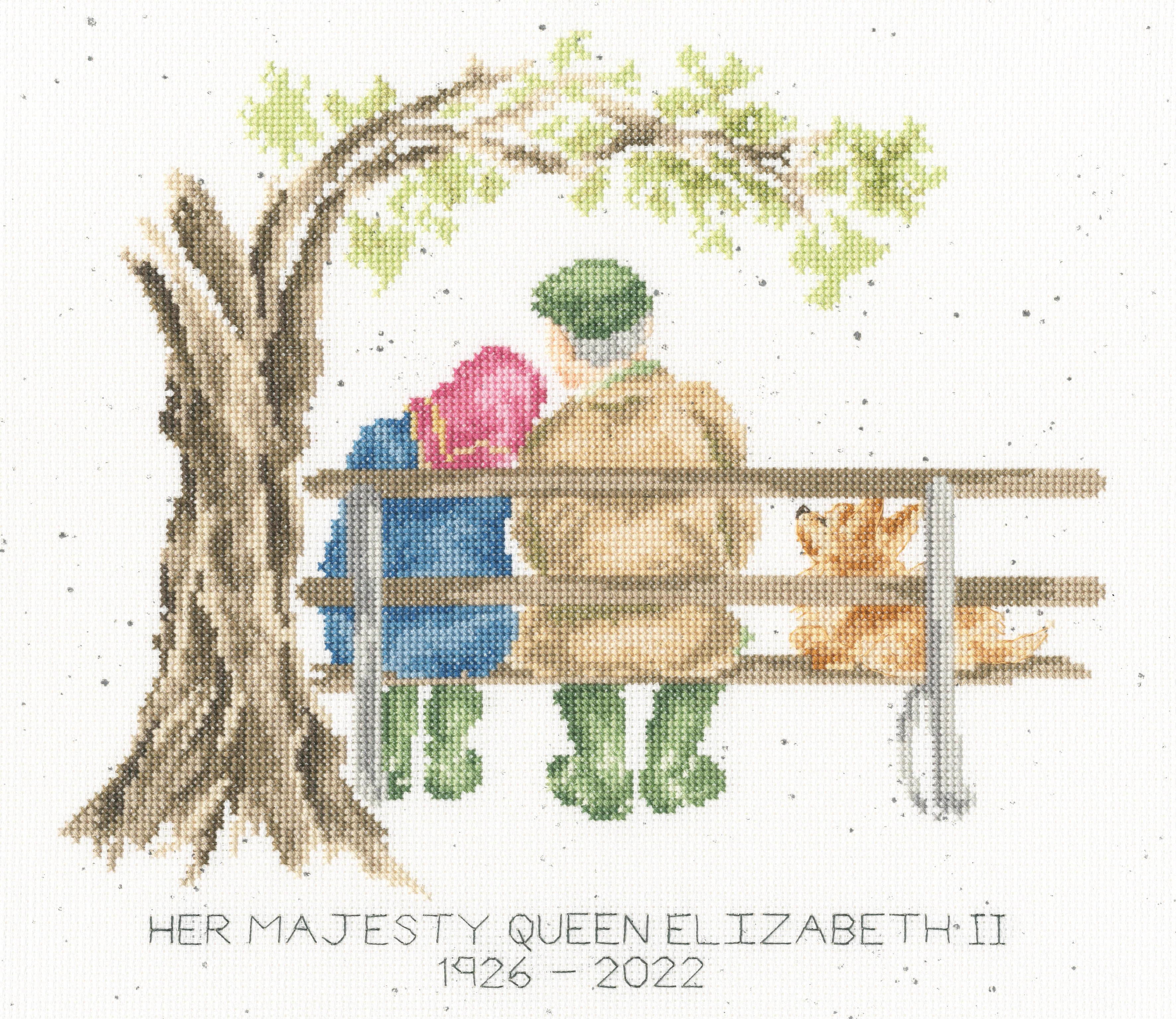Bothy Threads Her Majesty The Queen Cross Stitch Kit by Hannah Dale Cross Stitch Kit - 30 x 26cm
