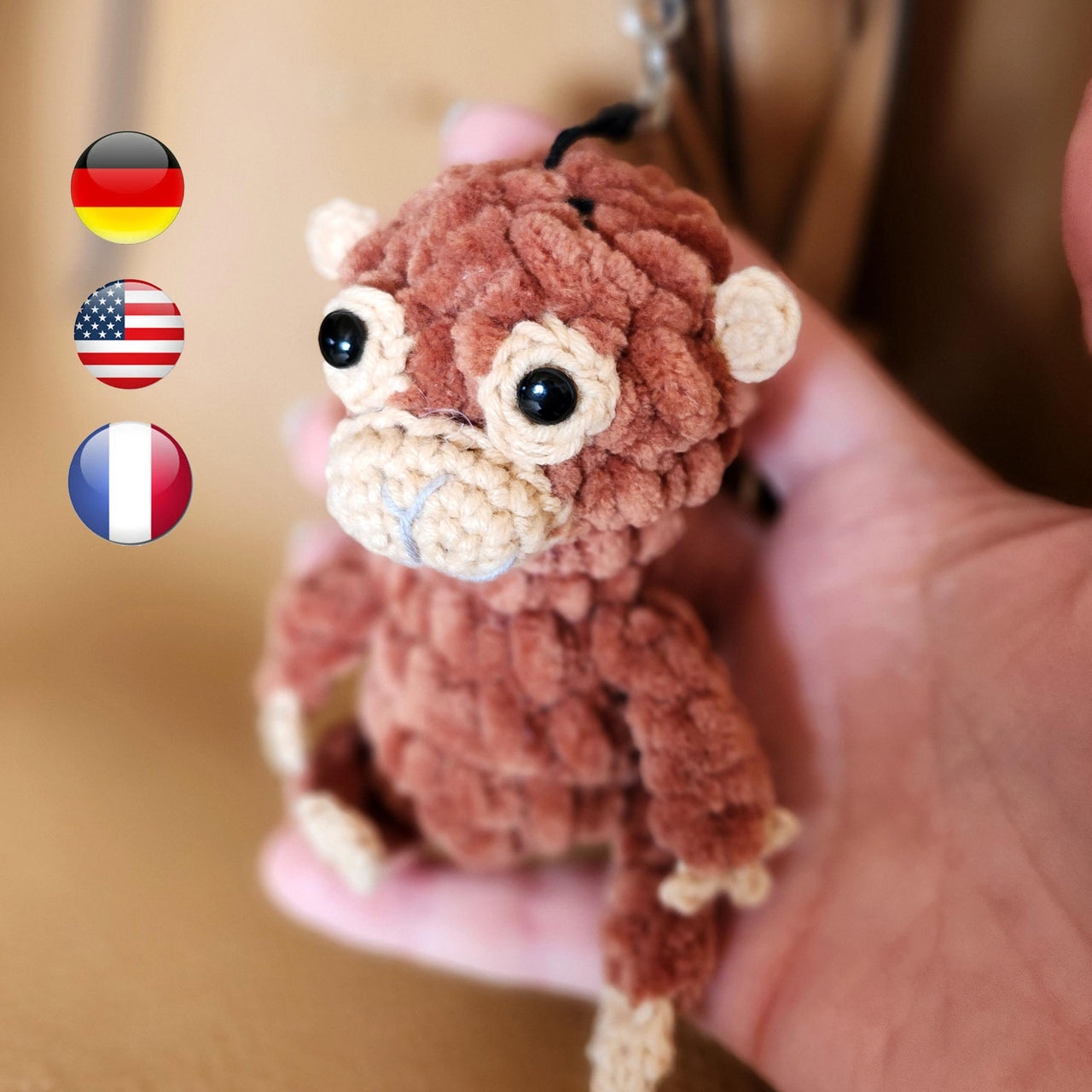 Punch monkey keychain