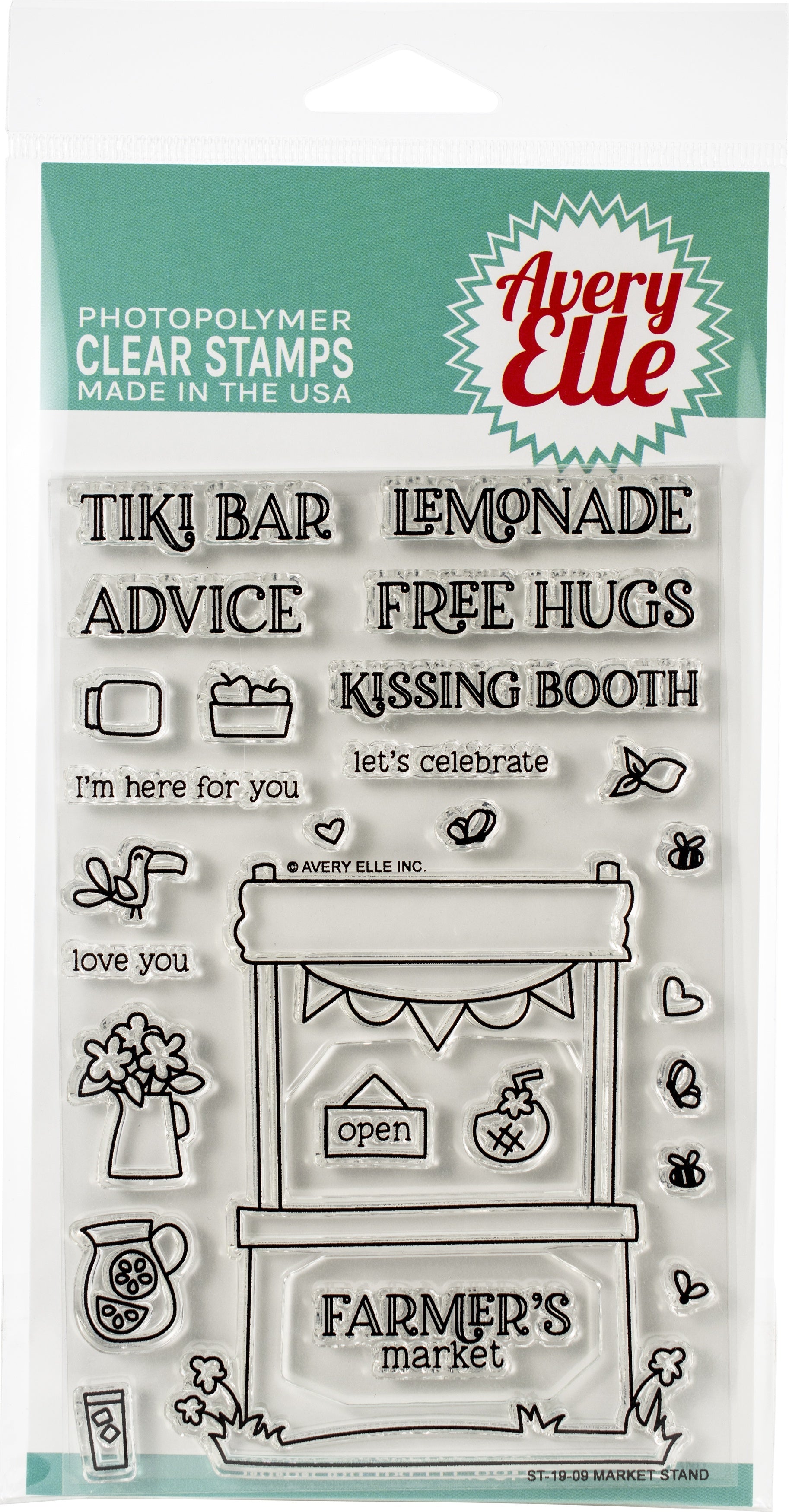 Avery Elle Clear Stamp Set 4"X6" - Market Stand