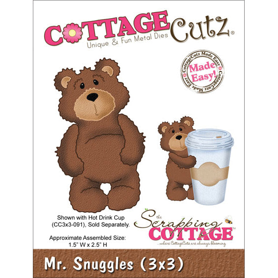 CottageCutz Dies - Mr. Snuggles 1.5"X2.5"