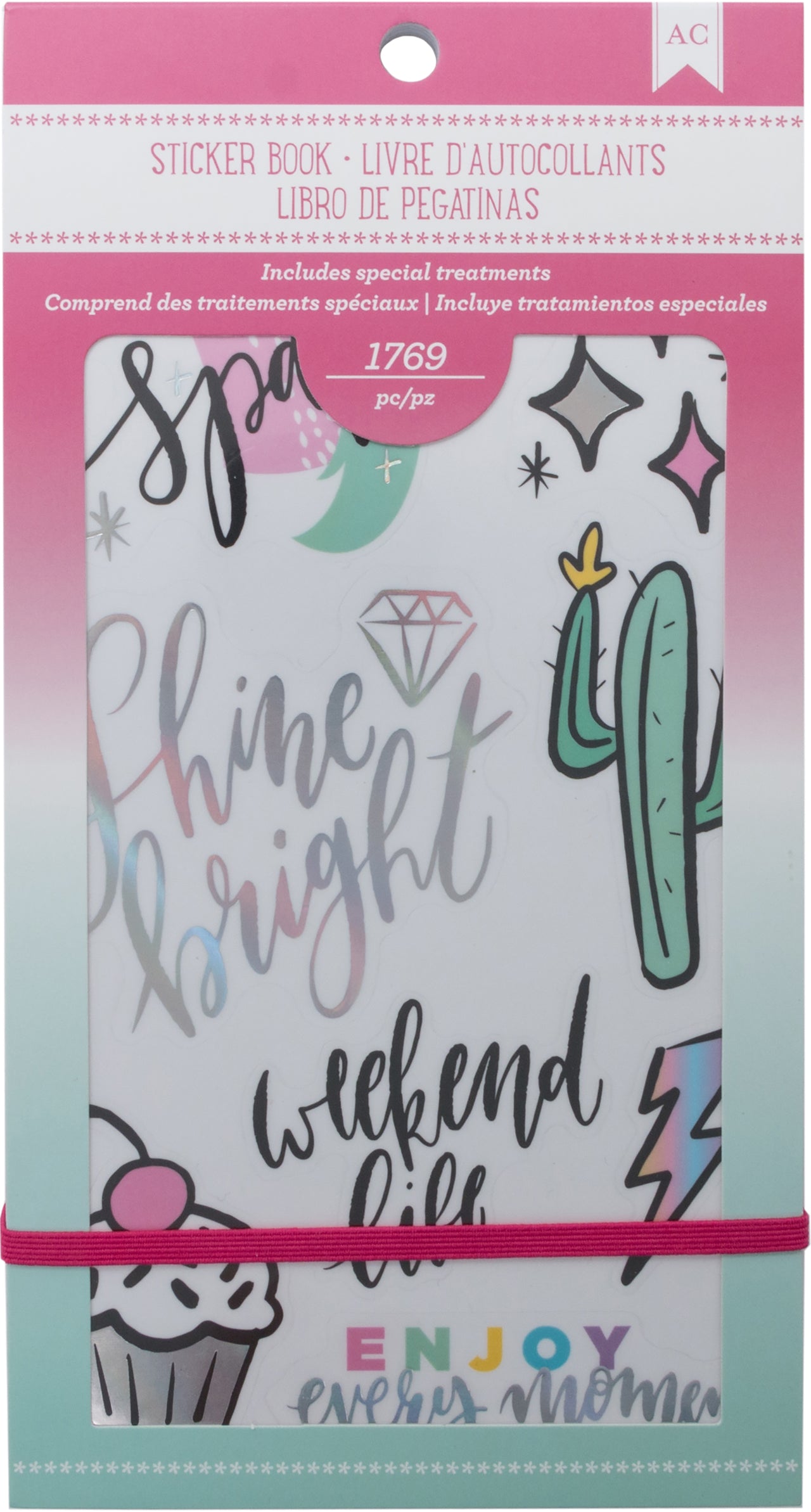 American Crafts Planner Stickers 12-Page Book 4.75"X9" - Color Magic
