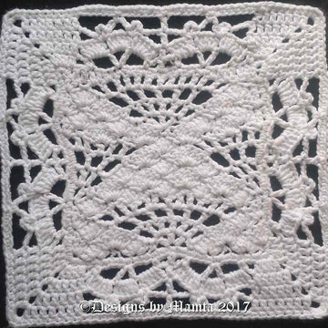 I Heart Butterflies Crochet Afghan Square