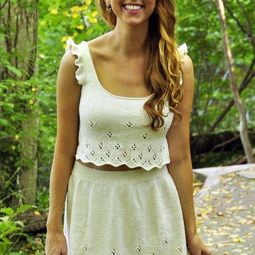 Twirl of Your Dreams Crop Top and Skirt