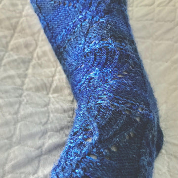 Swaying Fan Lace Stitch Socks - A recipe for making your basic sock into something special!