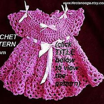 538 pink baby girl dress, newborn to age 6