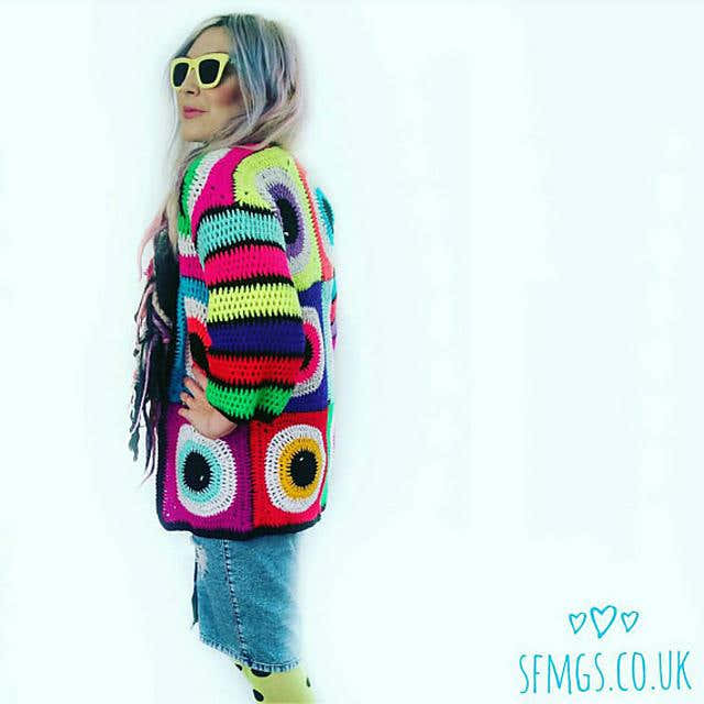 Granny Square Eyeball Cardigan