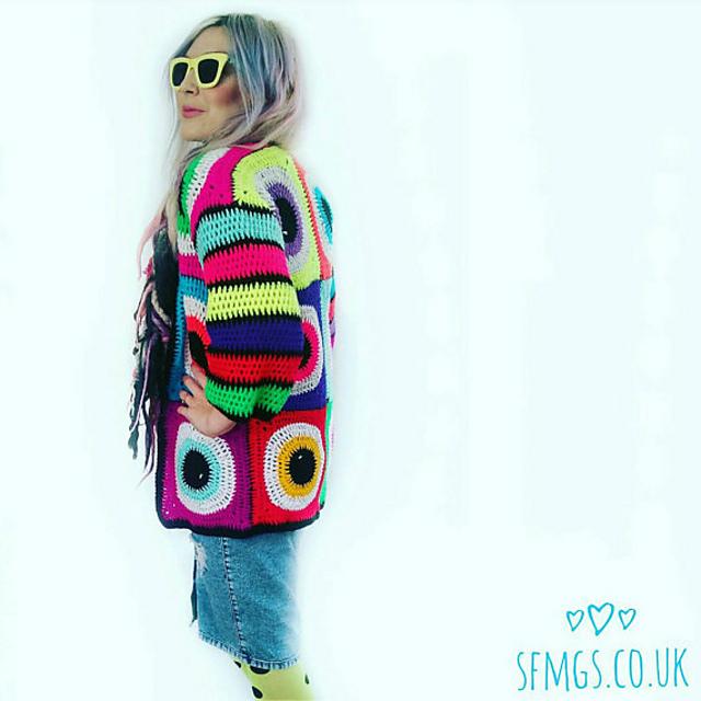 Granny Square Eyeball Cardigan