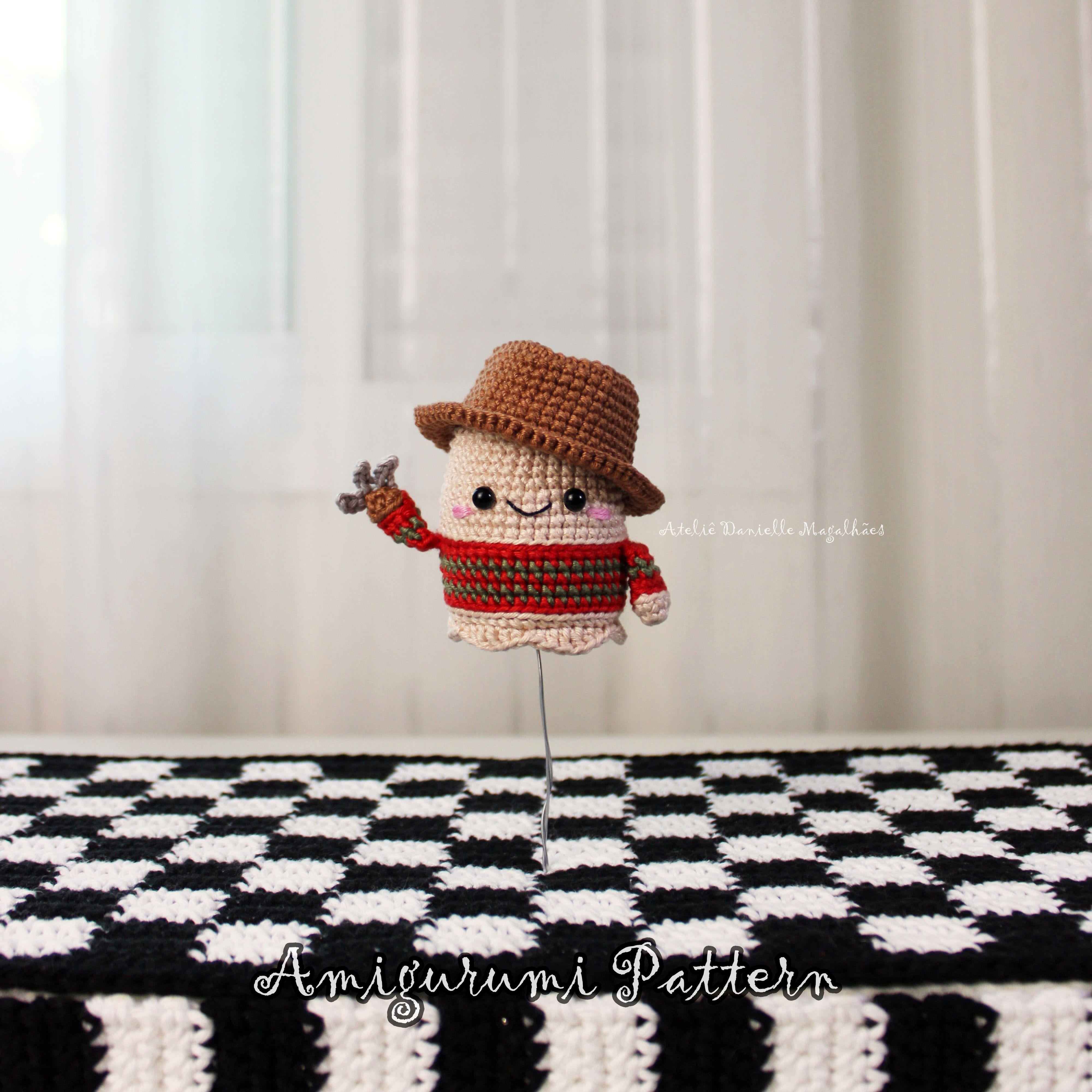 Freddy Boo Crochet Pattern PDF, Tiny Spooky Ghost Amigurumi, Easy Halloween Crochet Pattern