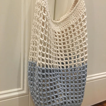 The Egg crochet market bag