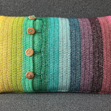 Rainbow wave pillow