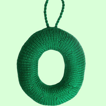 Easter egg shaped wreath with sheep