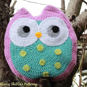 Crochet Pattern owl pillow  #321
