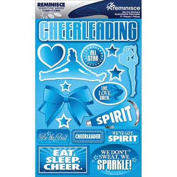 Reminisce Signature Series Dimensional Stickers 4.5"X6" - Cheerleading