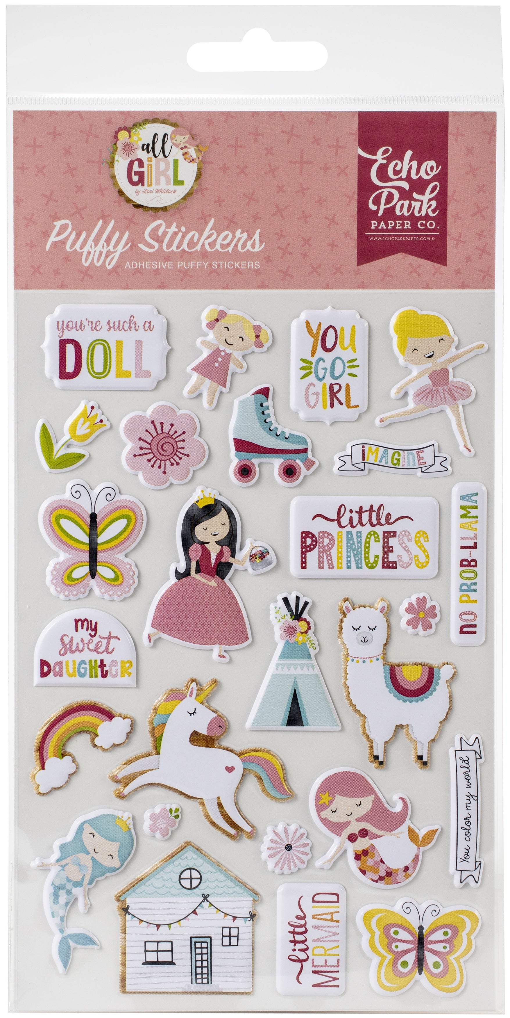 Echo Park Paper All Girl Puffy Stickers - 618894