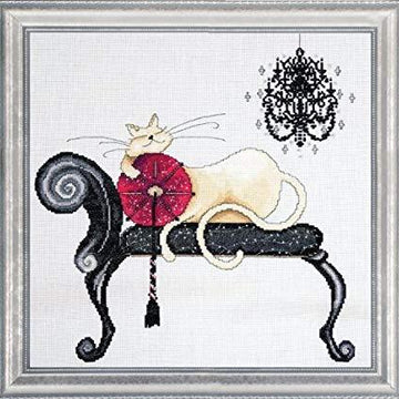 Design Works Chandelier Cat Cross Stitch Kit - 35.5cm x 35.5cm