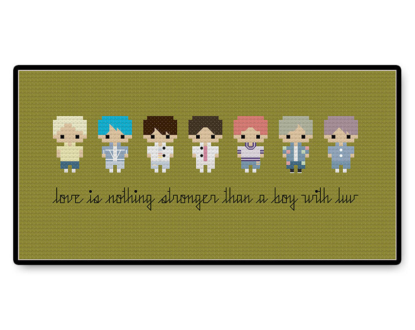 BTS Boy With Luv 2 Bite Size - PDF Cross Stitch Pattern