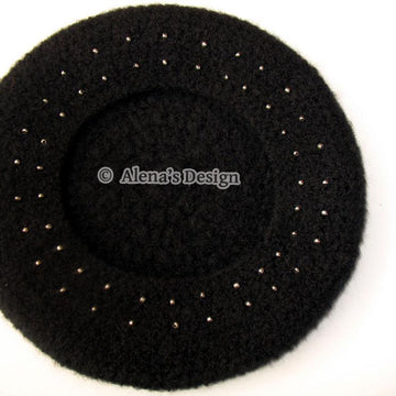 Embroidered Beaded Beret