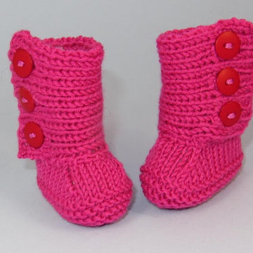 Baby 3 Button Booties (Bootees)