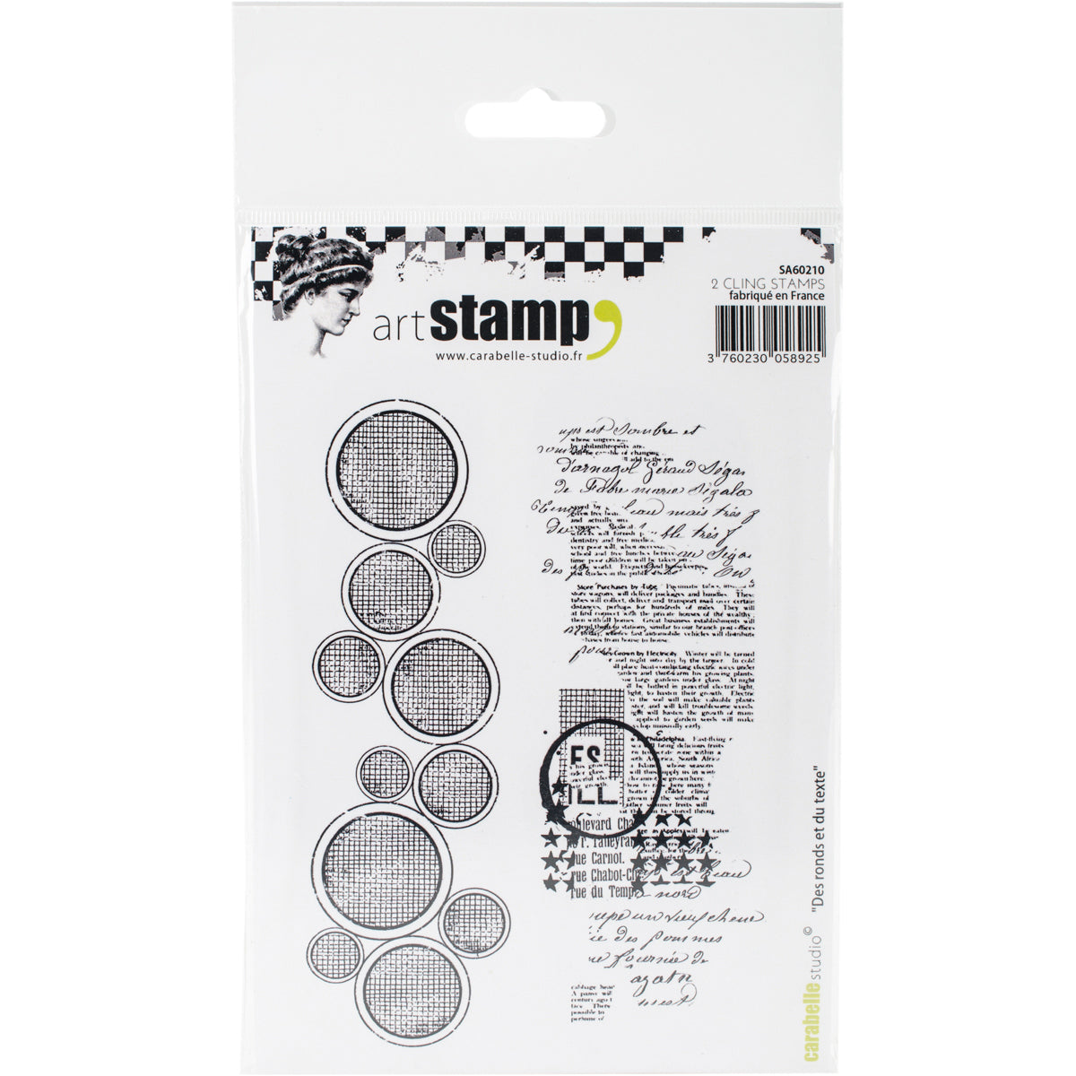 Carabelle Studio Cling Stamp A6 - Circles & Text