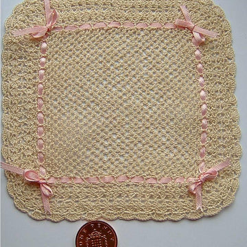 1:12th scale Lace baby shawl