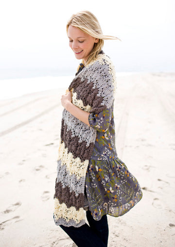 Island Shawl in Lion Brand Cotton-Ease - 90415AD