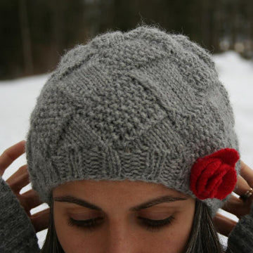 Entrelac Winter Hat