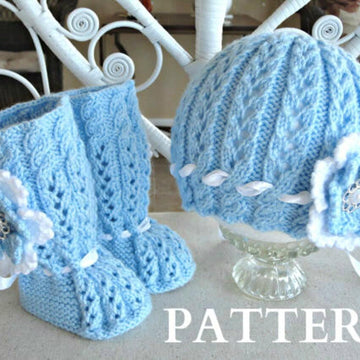 Baby Shoes Baby Cap Knitted Baby Set by Elena Mitchell
