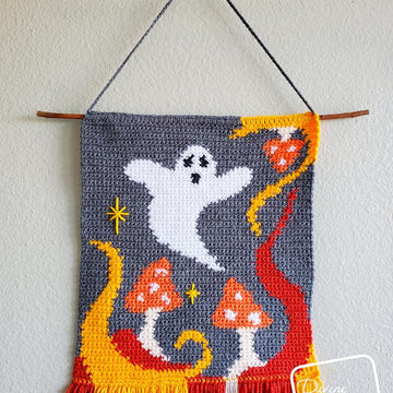 Ghost in the Mushrooms Wall Hanging