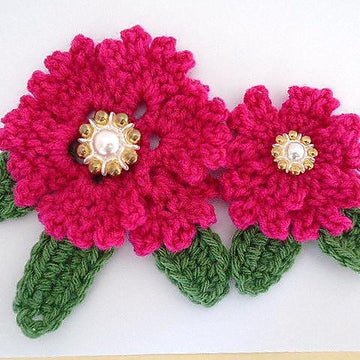 CF07 RUFFLED FLOWER AND LEAF