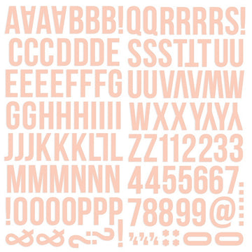 Simple Stories Color Vibe Foam Alpha Stickers 6"X12" 129/Pkg - Blush