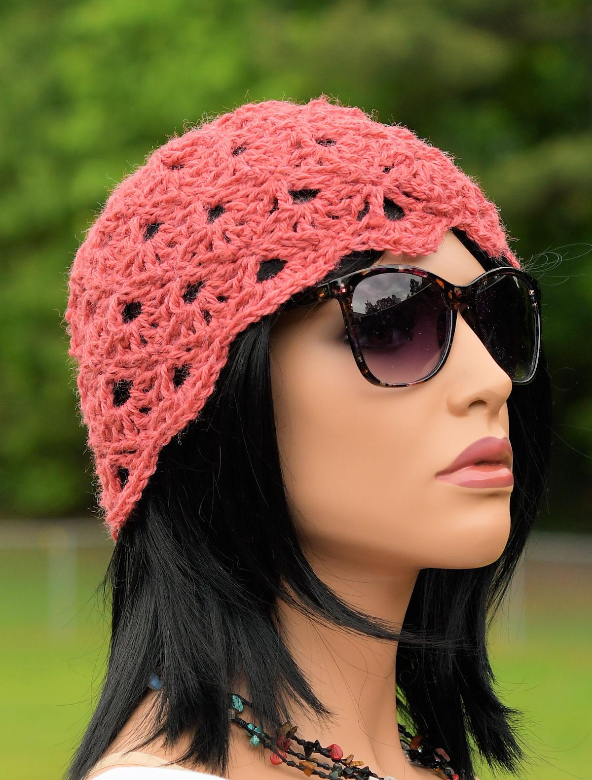 Cranberry Lace Beanie