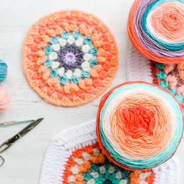 Grandmother's Flower Garden Crochet Quilt