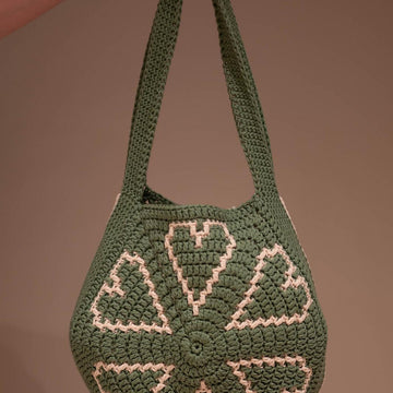 Heart Mosaic Crochet Bag