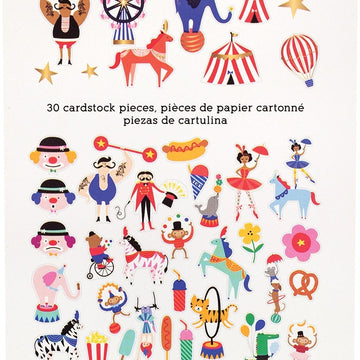 American Crafts Big Top Dreams Ephemera Cardstock Die-Cuts 40/Pkg - Icons W/Gold Foil Accents