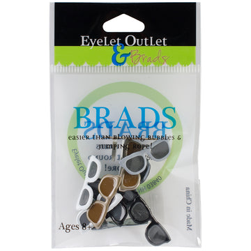 Eyelet Outlet Shape Brads 12/Pkg - Sunglasses - Dark