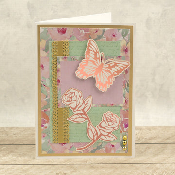 Artdeco Creations Couture Creations My Secret Love Cut, Foil & Emboss Dies - Hovering Butterfly 2.4"X2"