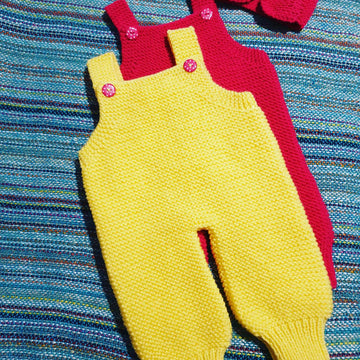 Garter Stitch Baby Dungaree