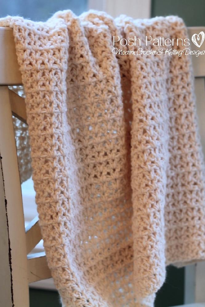 V Stitch Baby Blanket 412