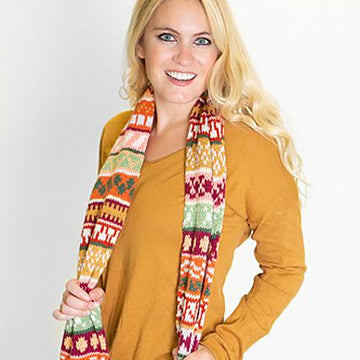 Golden Hour Fair Isle Scarf