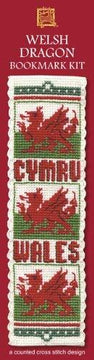 Textile Heritage Welsh Dragon Bookmark Cross Stitch Kit