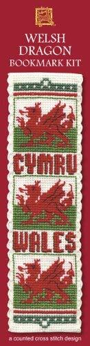 Textile Heritage Welsh Dragon Bookmark Cross Stitch Kit