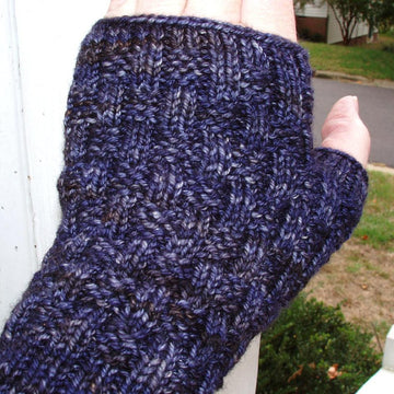 Basket Weave Fingerless Gloves