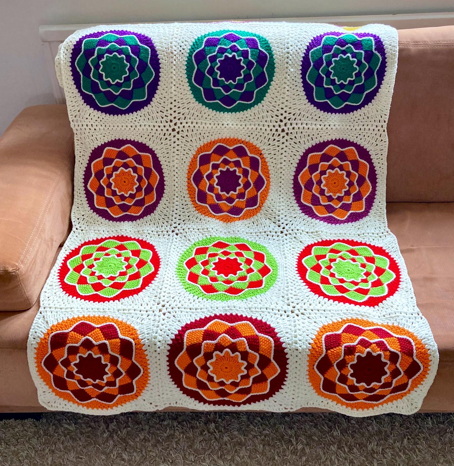 Large Squares Blanket By HueLaVive